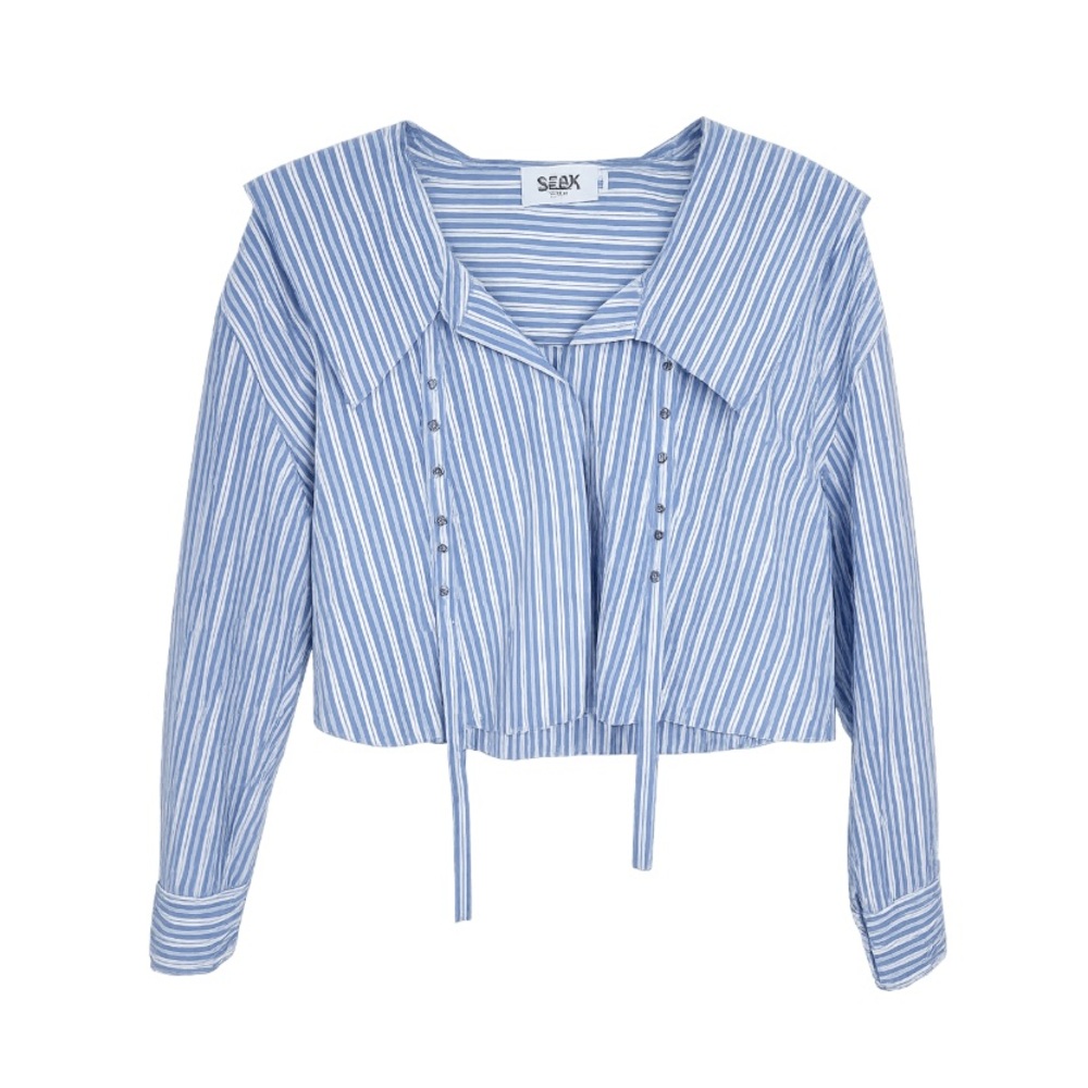 Seek the Label cropped button down shirt